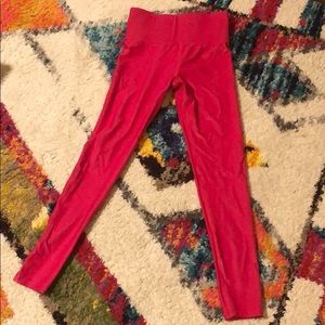 Carbon metallic PINK leggings